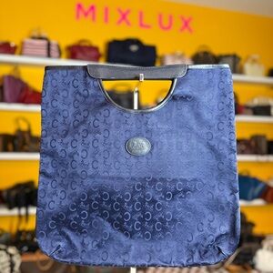 ✨ Vintage Céline Navy Blue Monogram Tote Bag ✨ ERA late 1980s to 1990s